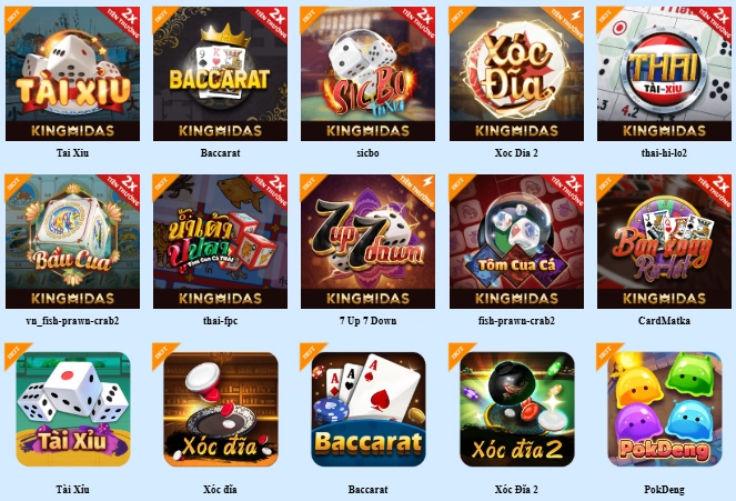 Sảnh game bài win78 đang dạng trò chơi hiện đại
